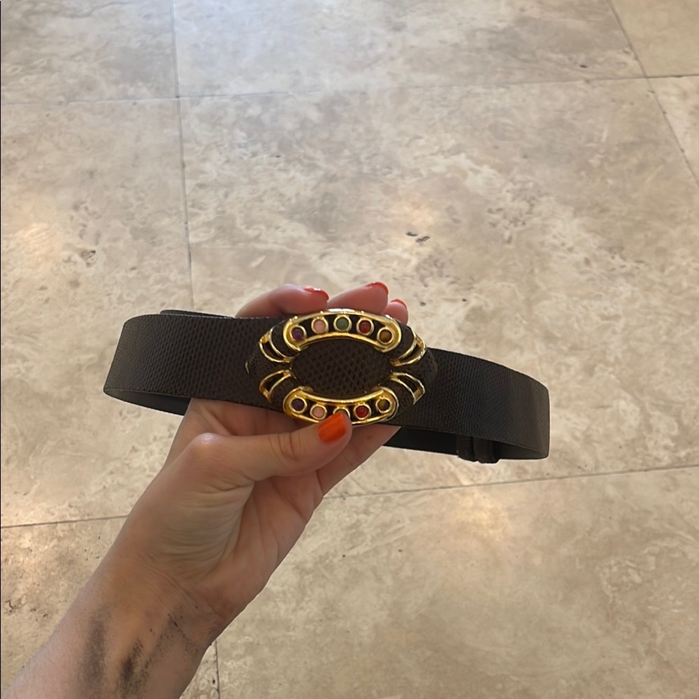 VTG Brown Belt with Gold Buckle